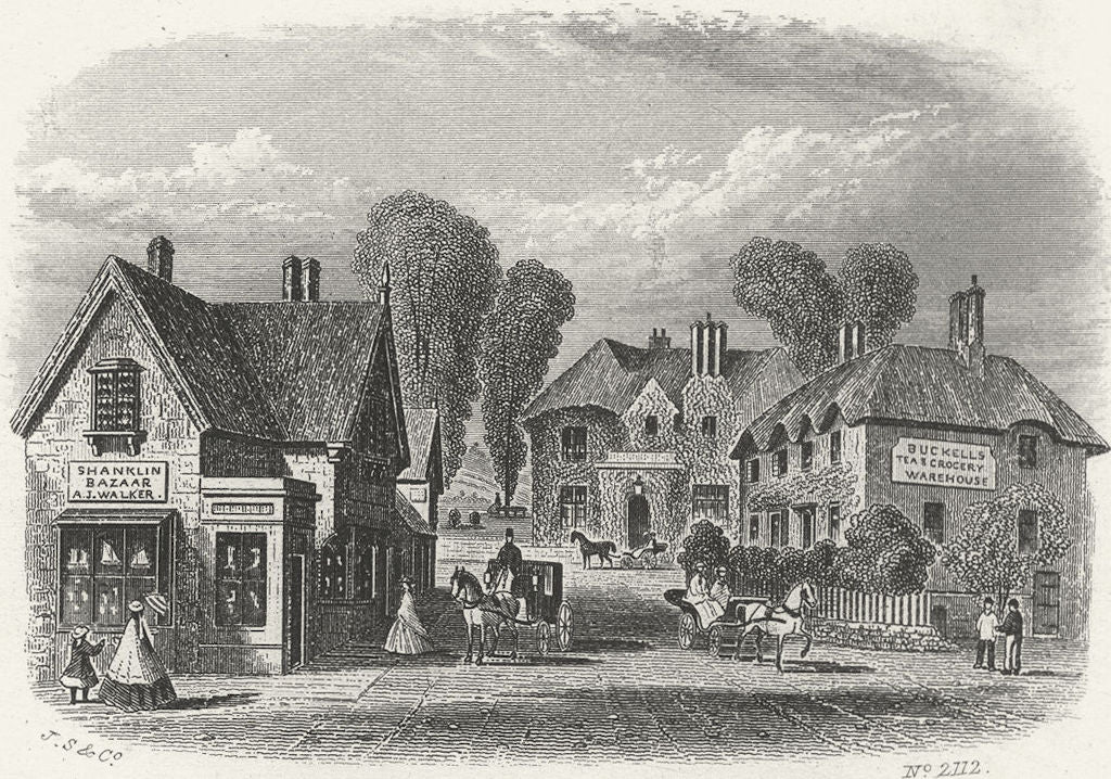 IOW. Shanklin Isle of Wight c1850 old antique vintage print picture